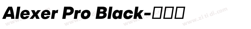 Alexer Pro Black字体转换 Alexer Pro Black字体转换
